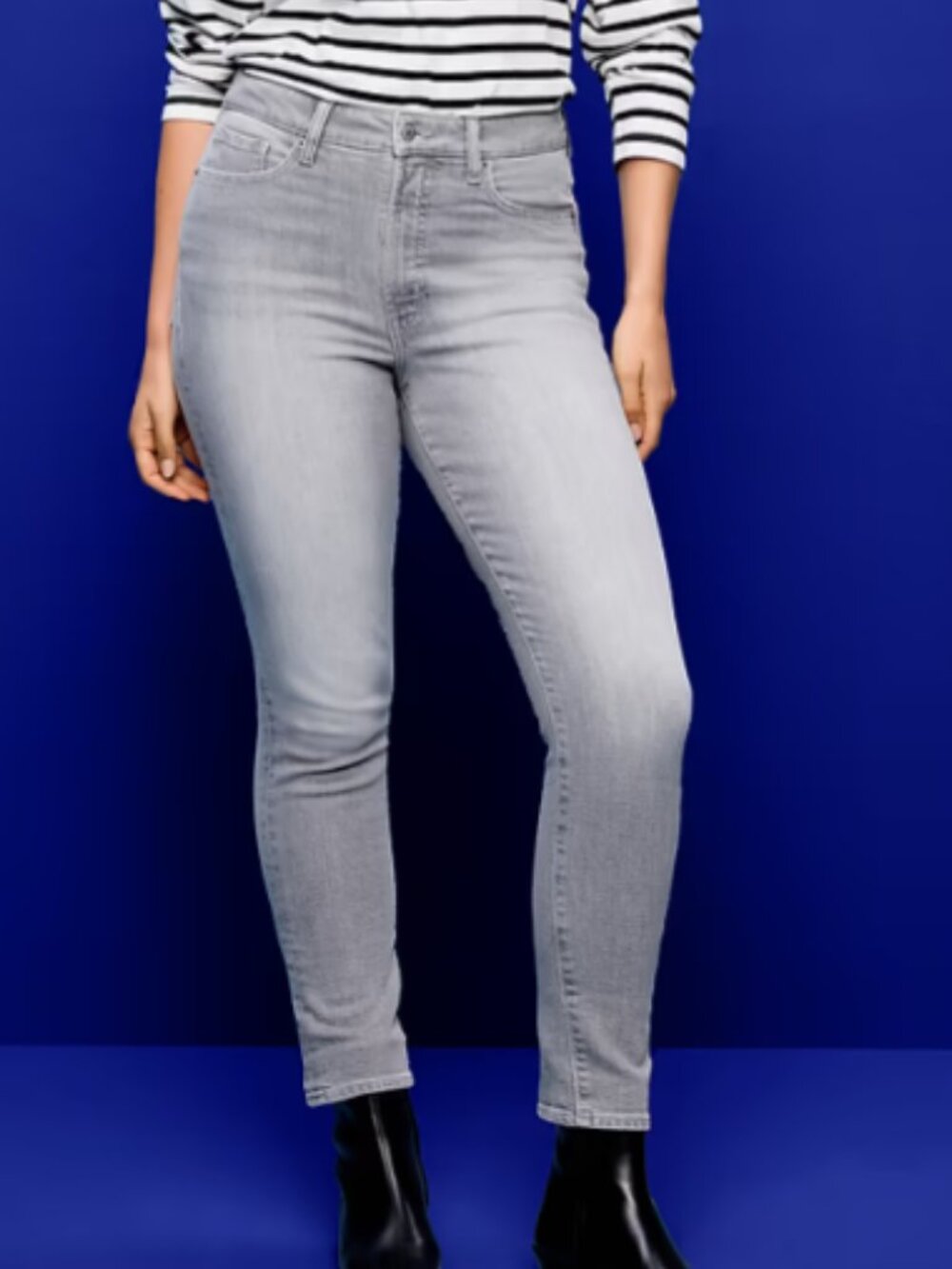 EUC Light Gray High Rise Vintage Slim Old Navy Denim Jeans, Size 6